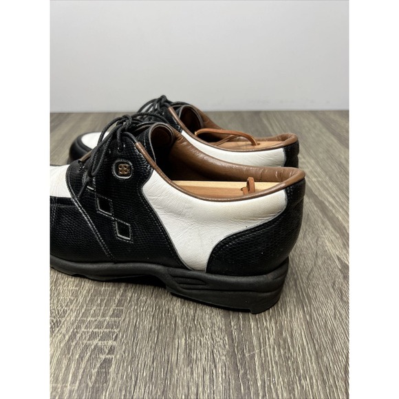 Balenciaga Golf Shoes Logo Sz 23.5EEE US 7 90s VTG RARE Made in Japan - Picture 5 of 14